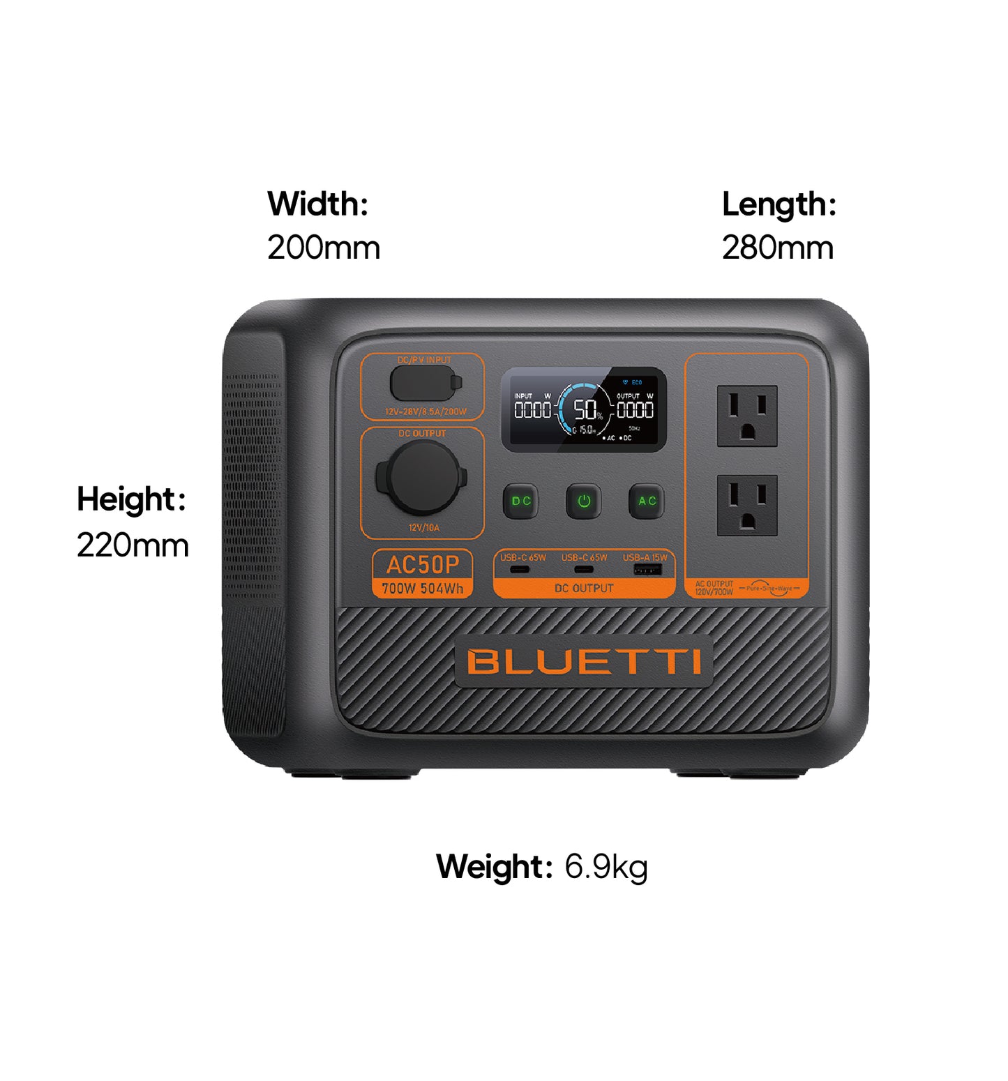 BLUETTI AC50P Portable Power Station | 700W 504Wh