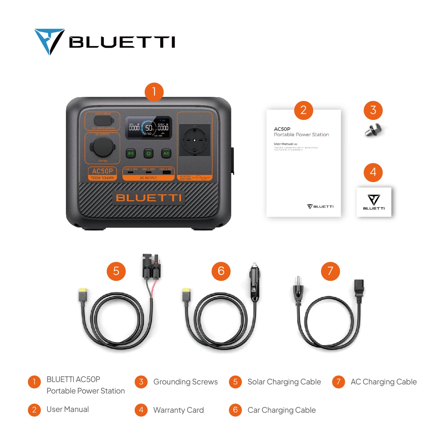 BLUETTI AC50P Portable Power Station | 700W 504Wh