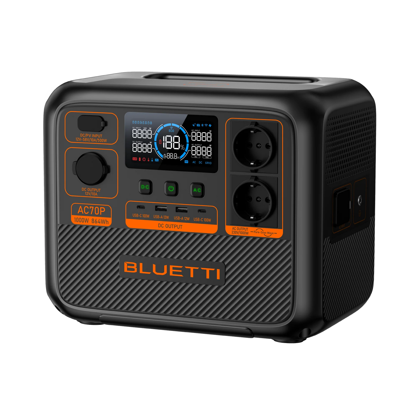 BLUETTI AC70P Portable Power Station | 1000W 864Wh
